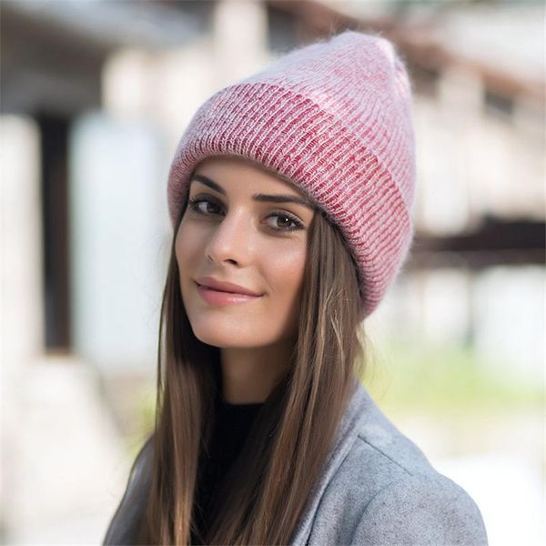 Gorro/caveira tampa de chapéu feminino feminino lã pom pom pom