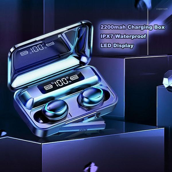 

bluetooth wireless headphones earphones 2200mah led earbuds tws touch control sport headset noise cancel dropshipping wholesale1