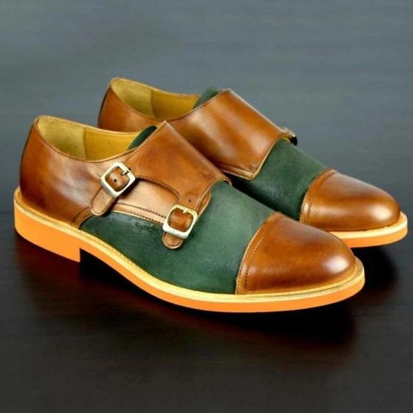 

men's dress shoes business leisure leather shoes vintage hollow buckle wedding party gentleman brogue big size 38-48, Black