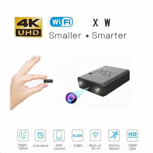 

xw hd 4k/1080p wifi nanny smart mini camera ir night version motion detection remote alarm camcorder max support 128g