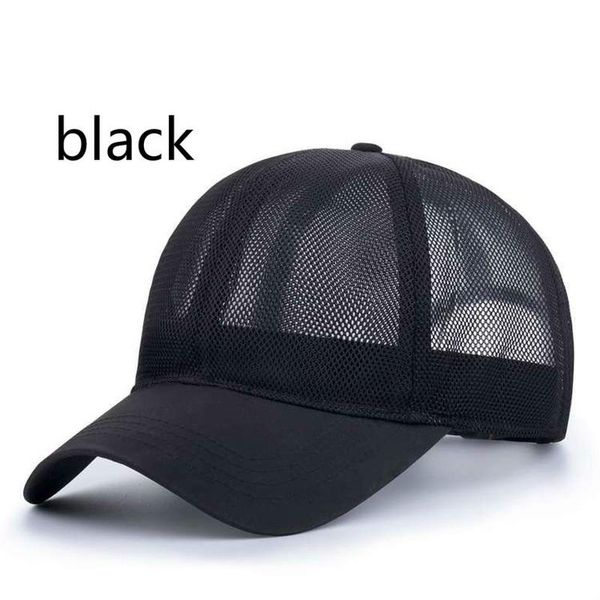 

мужская hat повседневная регулируемая дышащий твердая весна trucker cap женщины бейсбол mesh вс мужчины лето sqcxur dhzlstore, Black