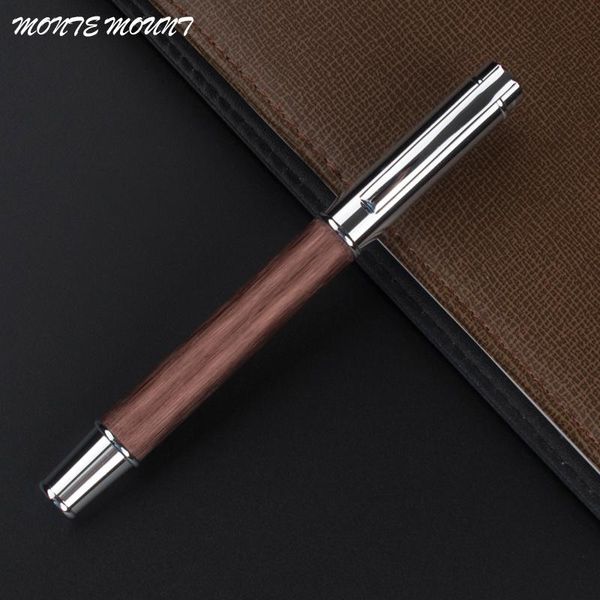 

wood and metal classic style rollerball pen 0.5mm metal steel ballpoint pens school stationery supplies