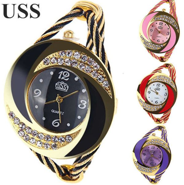 

women's selling wire korean new knitting steel with diamond bracelet quartz watch 2021hwts, Slivery;brown