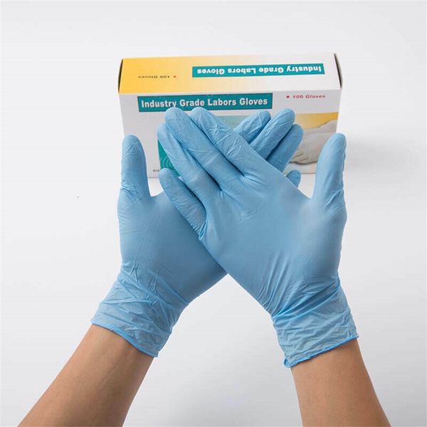 

wholesale 100 pcs of disposable nitrile gloves cleaning tools kitchen food butcher protective working