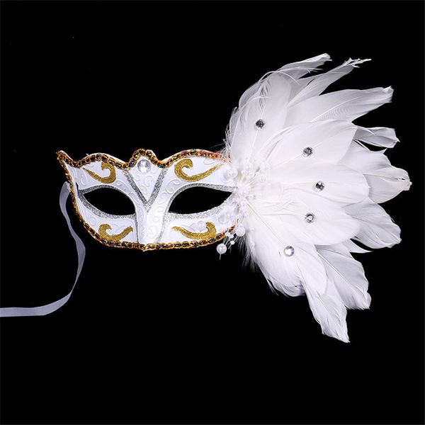 

masquerade women half face multi color princess halloween masks new style mini feather lace mask dhe1435