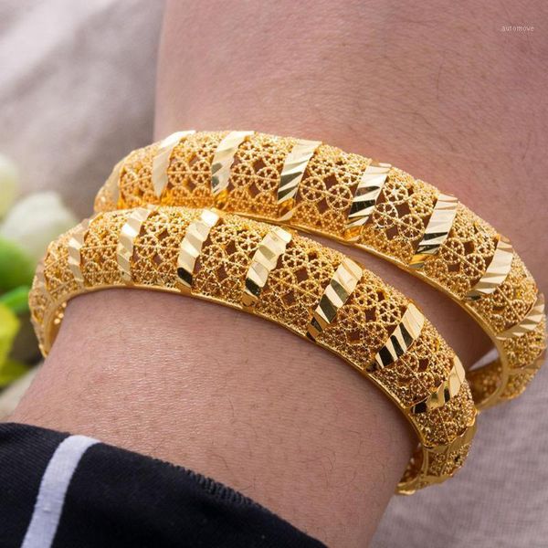 

4pcs/lot 24k dubai gold color bangles for women wife african bridal wedding gifts party africa bracelet jewelry1, Black