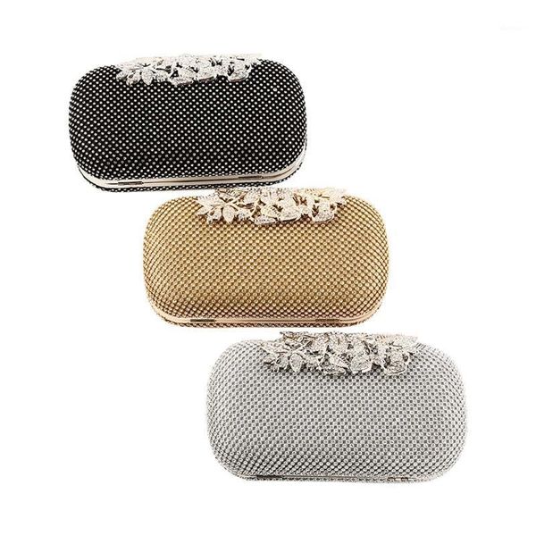 

luxury flower women clutch purse rhinestone evening bag for wedding party banquet dinner bags1