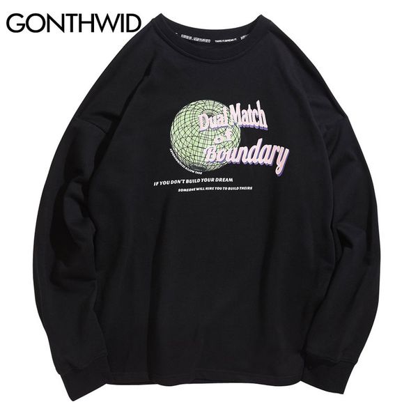 

creative build your dream print pullover sweatshirts hoodies harajuku casual streetwear mens fashion outwear kg-207, Black