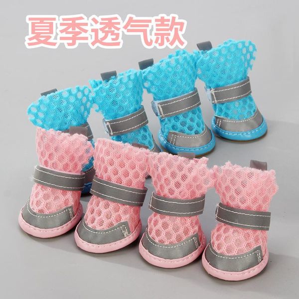 

cat costumes summer breathable puppy dog shoe grid sandals teddy vip pomeranian small dogs pet shoes 4 only
