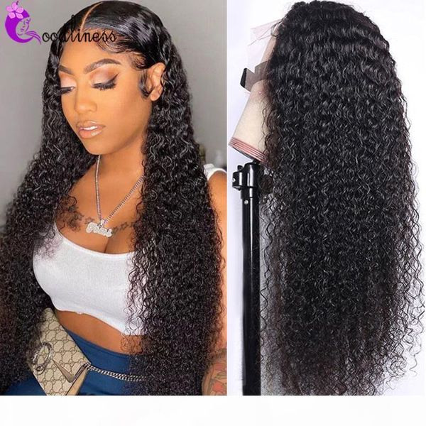 

mongolian 30 inch preplucked kinky curly lace front wigs 13x4 deep curly lace front wig human hair wig 4x4 closure, Black;brown