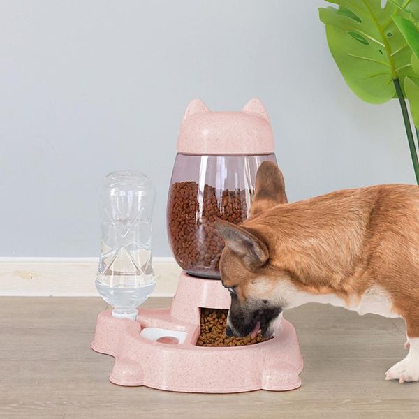 

2.2l pet dog cat matic feeder dog cat drinking bowl food water dispenser large capacity cats feeding container sqcoao