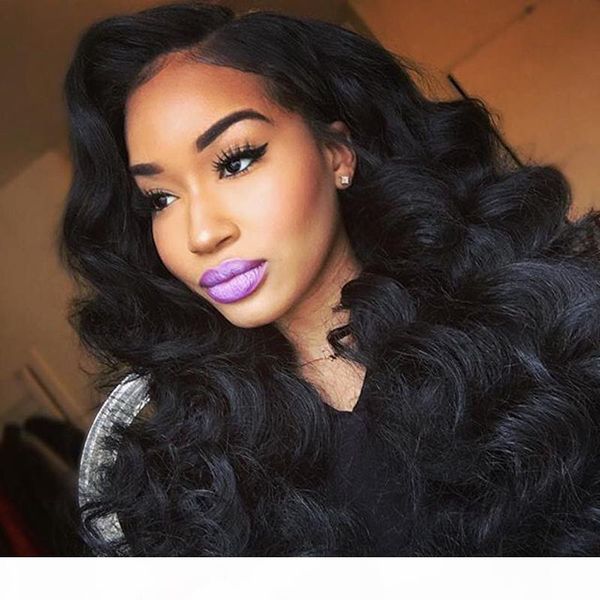 

180 density full lace wig malaysian body wave human hair wigs lace front wig glueless full lace wigs for black women, Black;brown