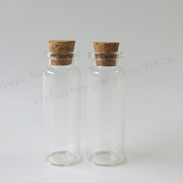 Bottiglia di vetro da 360 x 15 ml con tappo in legno, colore trasparente, collo a crimpare, contenitore, bottiglia decorativa, artigianale