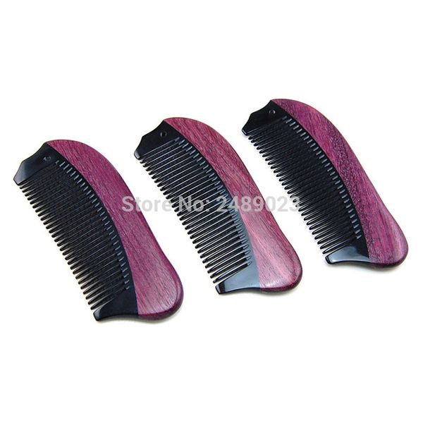 Purpleheart Sândalo boi chifre Combs Vendas Genuine maquiagem Qualidade Fabricantes Assurance Magia Escova Escovas 20PCS / LOT