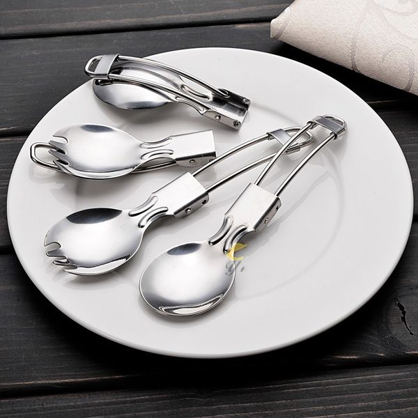 

stainless steel fork spoon knife tableware outdoors fold dinnerware popular table ware new arrives with various pattern 1 51yz j1