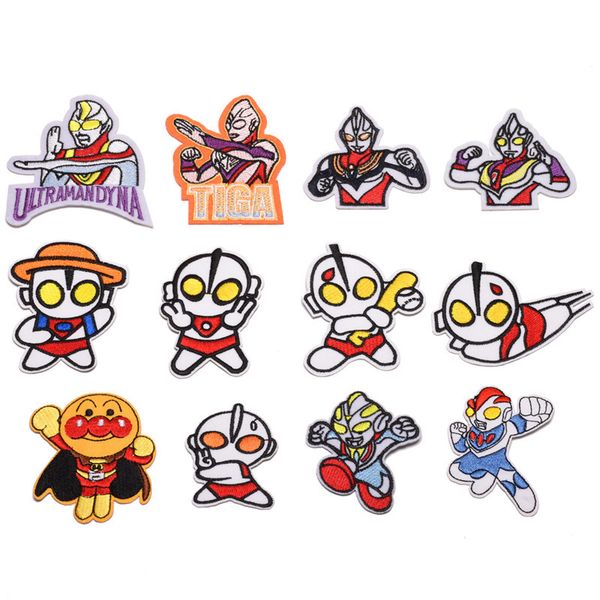 

cartoon ultraman patches for clothing children japan cute ironing transfer sticker kids decor clothes applique iron on patch