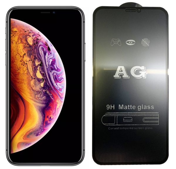 

ag matte 9h tempered glass screen protector for iphone 11 pro max anti-fingerprint film for iphone se 2 xs max xr x 8 7 6s plus