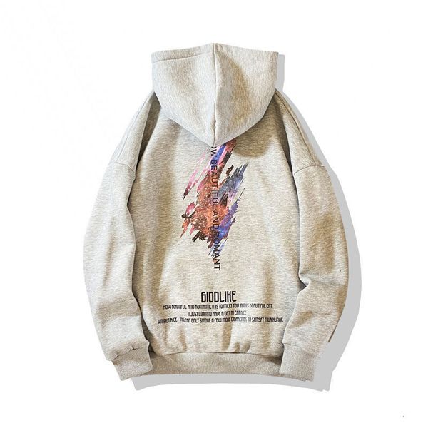 

2021 new japanese graphic printed men hooded sweatshirts autumn new man casual long sleeve hoodies oversized male 6n46, Black
