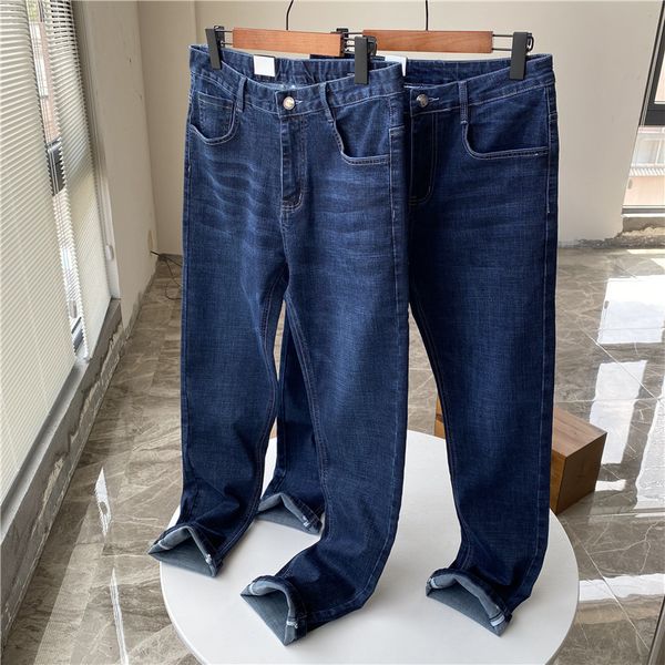 

tag 499 guest stretch washed cotton jeans men's straight tube loose casual pants of early autumn 2020