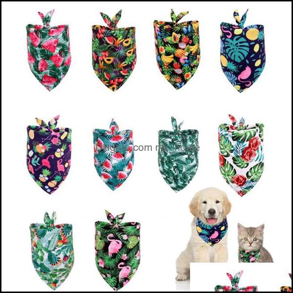 Hundebekleidungsbedarf, Haustierhaus, Garten, Frühling, Sommer, Hundehalstuch, Obst, tropischer Stil, Polyester, Katzenschal, Welpen-Dreieckslätzchen, Haustierzubehör