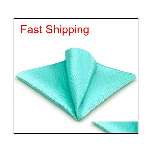 

ch34 aqua solid silk mens pocket square classic brand new handkerchief fashion wedding qylrll beauty888, Blue;white
