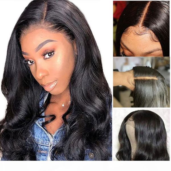 

body wave wig with bangs 13x4 lace front human hair wigs with bangs 4x4 closure wig bang glueless lace brazilian, Black;brown