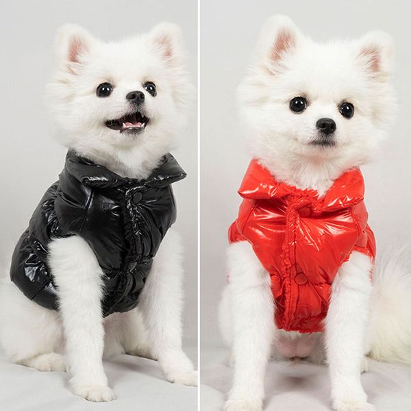 

winter black red dog cotton clothes fashion pet dog clothing small dog pet cotton outwear puppy padded jacket coat