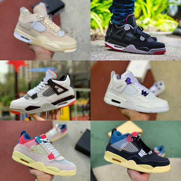 

4 4s basketball shoes men women cream sail the white cement bred court purple union la guava ice rasta bordeaux designers sports shoes