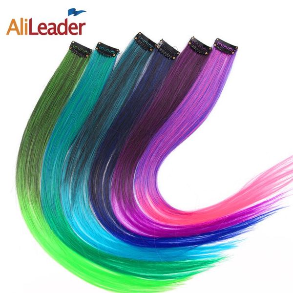 

alileader product highlight one piece hair clip in extensions ombre 20 colors 50cm long straight synthetic hairpieces wmtgat