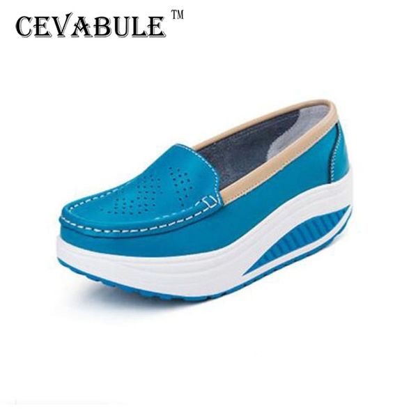 

pumps woman shoe summer genuine leather cutout breathable swing shoes white nurse shoes wedges heighten mother shoes spp-8013 y200424, Black