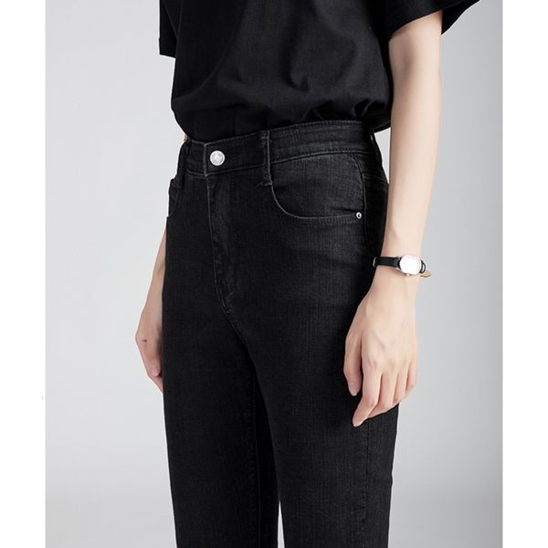 

hair, flh, no fabric, high stretch black plush jeans, slim leggings for women, Blue