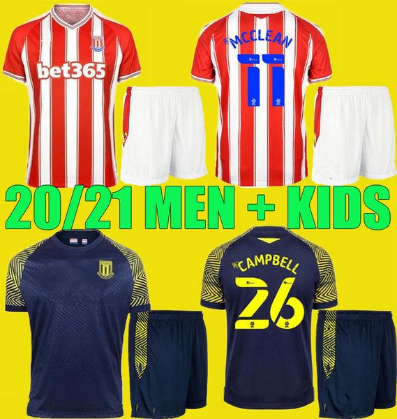 

20 21 сток сити домой далеко футбол джерси clucas григорий пауэлл campbell 2020 2021 макклин vokes афоб футбол рубашка мужчина малыши компле, Black;yellow