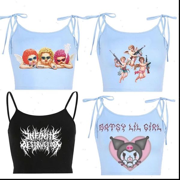 

sweet vest y2k ves aestheti cvest harajuku vest kawaii vest sweetheart girl sleeveless short neck camisole, White