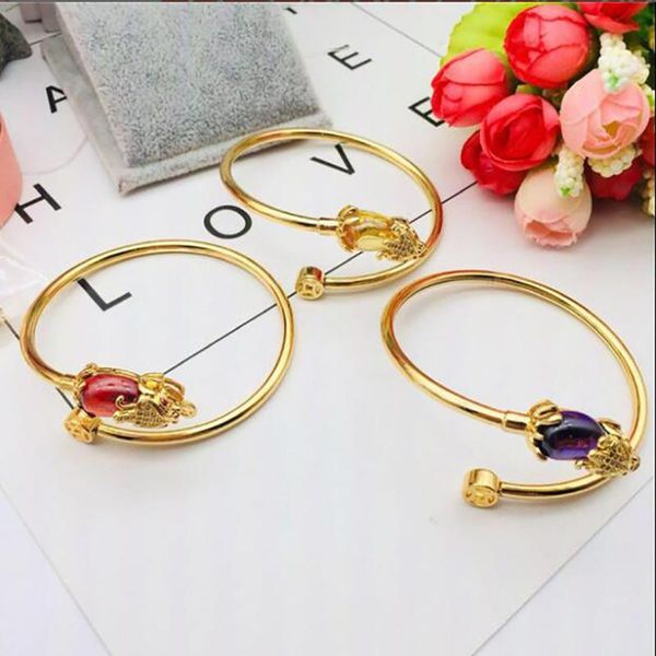 

fashion jewelry copper plated gold set with pixiu bracelet vietnam lucky transfer ornaments, Black