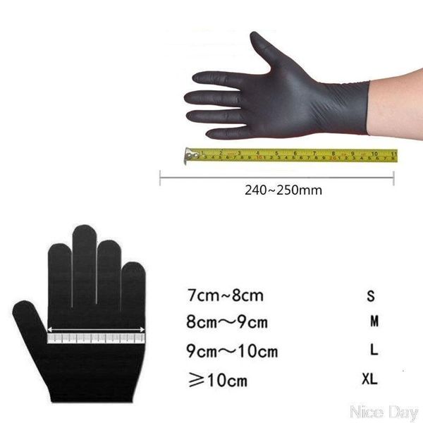 

nitrile rip black gloves good resistant disposable 100pcs gloves work safety gloves m25 20 dropship