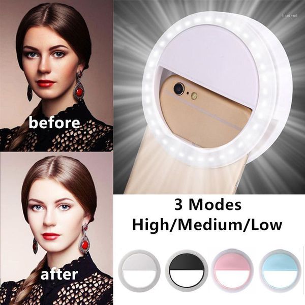 

flashes selfie ring light clip for android smartphone portable 36 led rechargable dry battery lens beauty lamp1