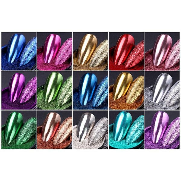 

mirror glitter bubble nails soap foam chrome pig chrome pigments nail art decorations gold powder for nail beau jllury, Silver;gold