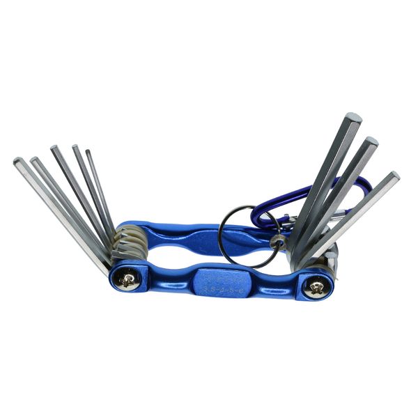 

8pcs portable folding hex key wrench set tool kit chrome vanadium steel