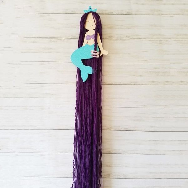 

xrsg5 ins new mermaid hand-woven lightparty decoration theme tassel children's hairpin pendant pendant hair accessories storage belt gk