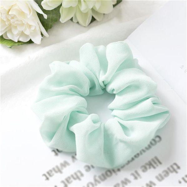 

korean chiffon hair ties for girls scrunchies sweet pink women hair accessories elastic hair bands girls solid ponytail holder q jllzbg
