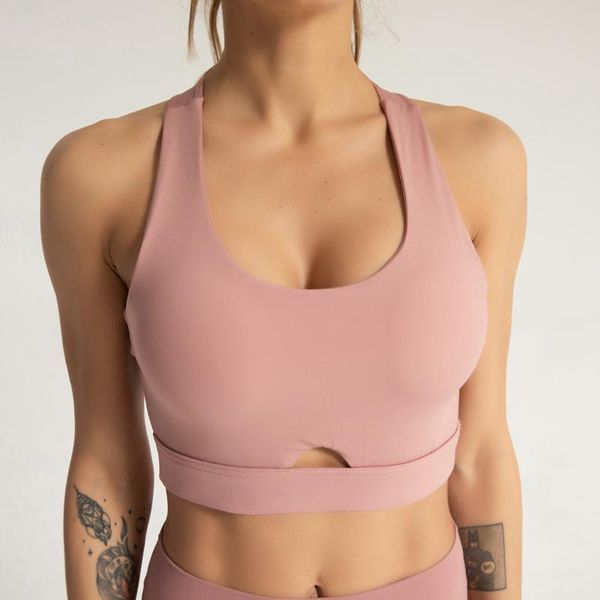 

gym clothing yoga clothes back striped sports bra shockproof horizontal strip stitching underwear vest, White;black