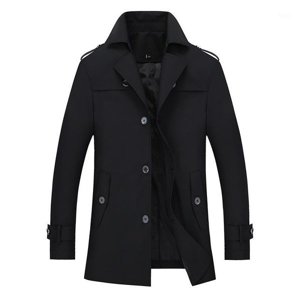 

men's coat winter turn-down collar long windcoat casual single breasted with pockets male clothing super plus size 4xl -7xl1, Tan;black