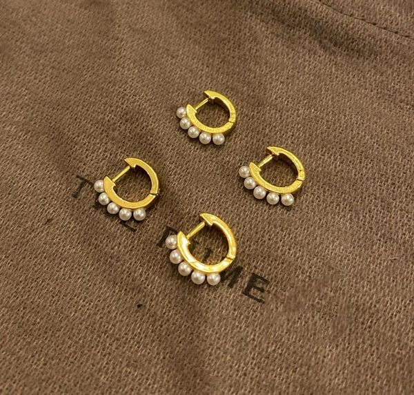 

timeless wonder glam faux pearl geo statement hoop earrings women jewelry gothic boho designer rare punk ins gift kpop 6332, Golden;silver