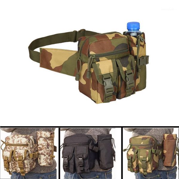 

waist bag tactical waist pack pouch with water bottle women bag bum 8 belt nylon holder waterproof 800d men1