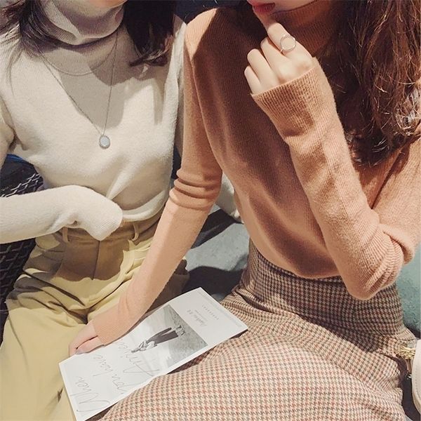 

mishow cropped sweaters for women winter female turtleneck pullovers multi-color optional bottoming warm sweaters mx19d5720 201130, White;black