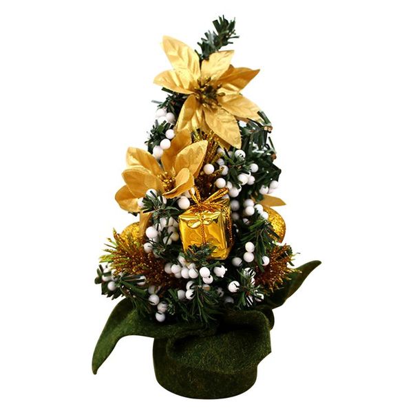 

christmas decorations 8inch tall with ornaments tableminiature artificial tree gift home festival mini cedar party bows flowers baubles