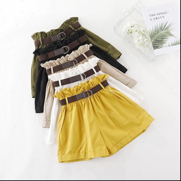 

summer casual lady capri women pants elastic high waist short pant fashion resort beach pants drop shipping, White;black