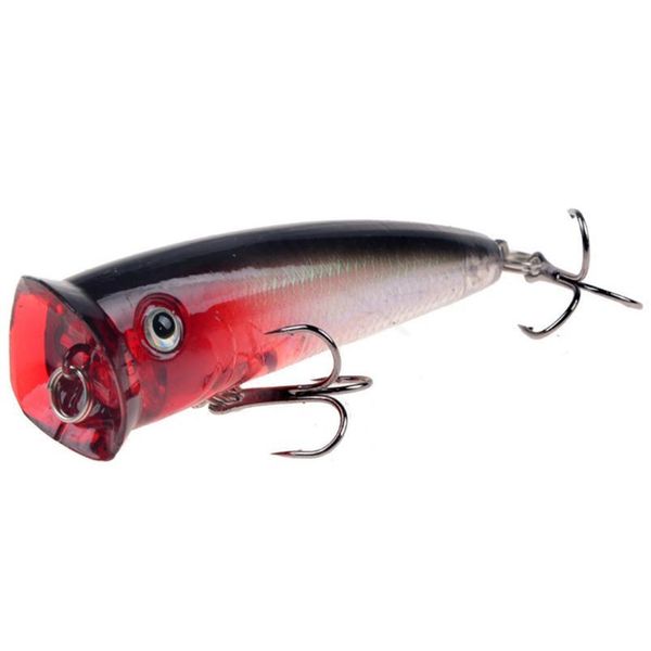 

1pcs hard bait popper fishing lure 7cm 10g ater artificial plastic bait 3d eyes crankbait wobblers peche carp qylseh