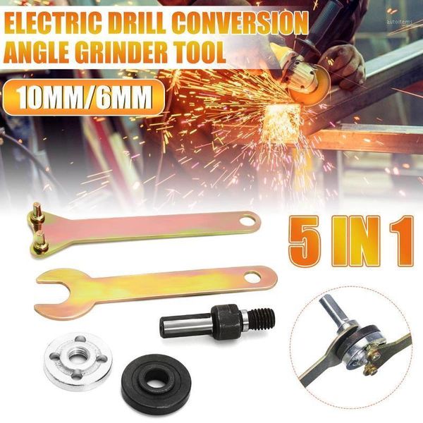

5pcs 6/10mm shank mandrel adapter cutting tool accessories for angle grinder electric drill conversion angle grinder hand tools1