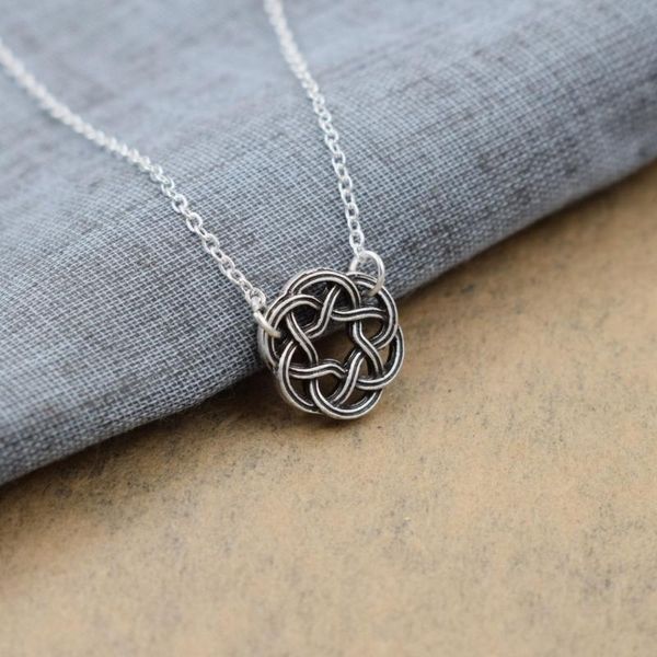 

celtic knot necklace gift for her small gift for women pendant necklaces 12pcs, Silver